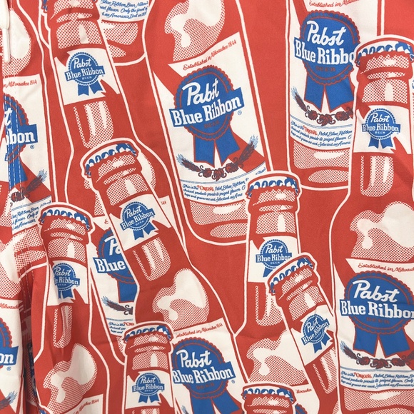 NWOT Pabst Blue Ribbon Beer Swim Trunks 6.5” Inseam Men’s XL - Picture 5 of 8